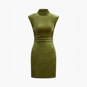 Mock Neck Sleeveless Velvet Dress
Size L